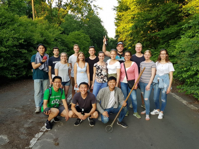 TU Dortmund Doubles and their international partnet students gathered together during the Boßeln Event 2018.